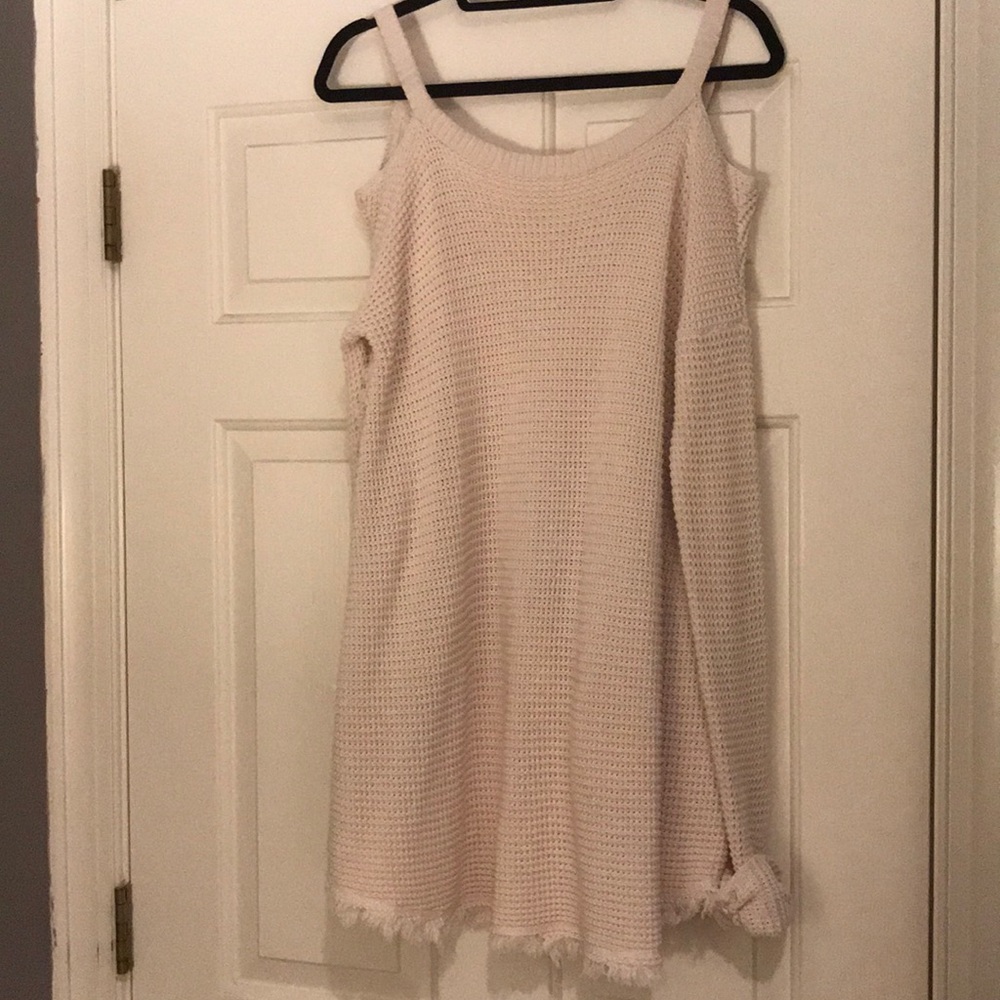 Free People Moonshine VNeck Sweater Cream Size S - Picture 5 of 5